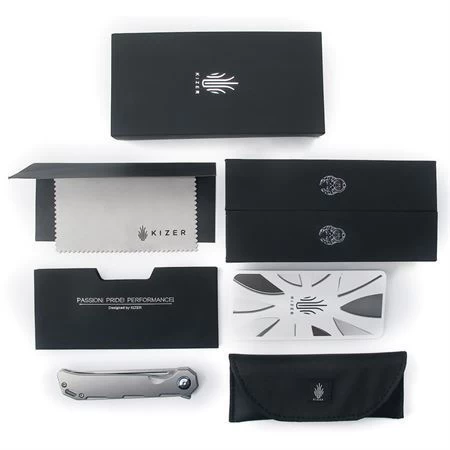 Kizer 4458T2 Begleiter Framelock Knife Titanium - Image 4