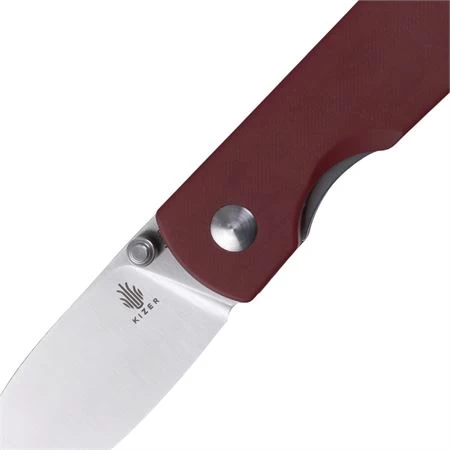 Kizer 3525S1 Yorkie Linerlock Red Micarta - Image 4