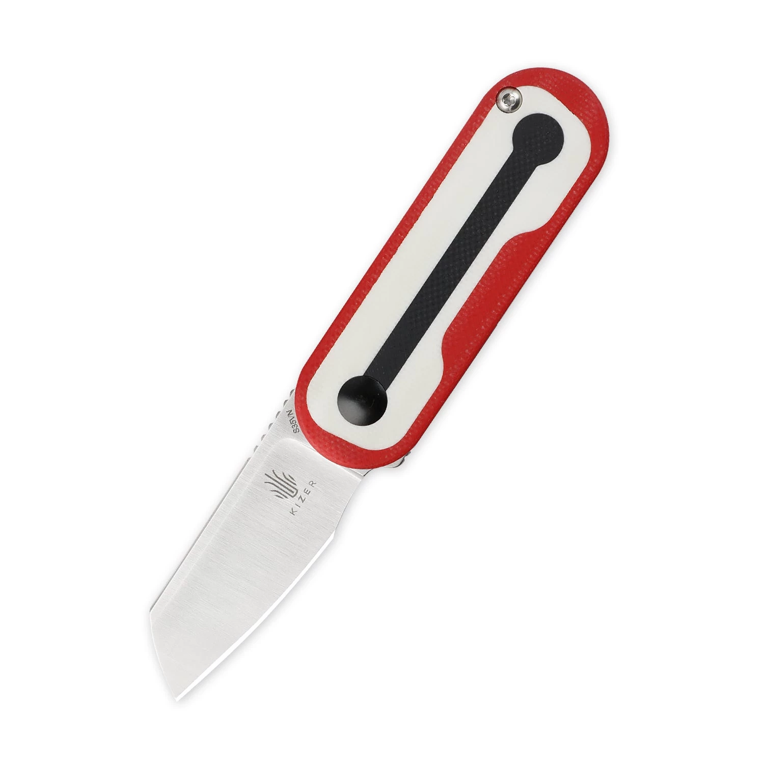 Kizer Vangard Azo/Liz Mini Bay Detent Slip Joint Knife Red G-10 Ki2583A2 (1.9" Satin)