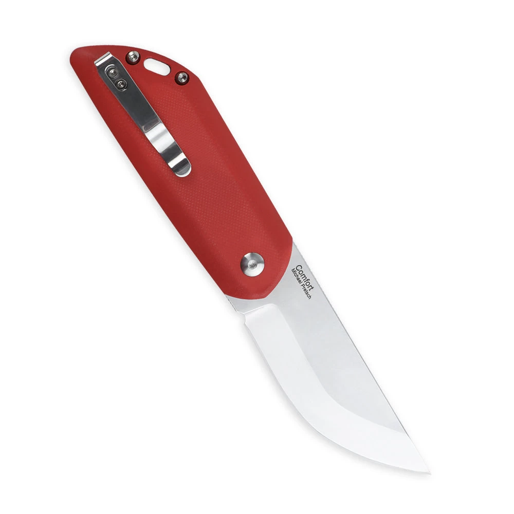Kizer Michael Pretsch Comfort Liner Lock Knife Red G-10 V4559C1 (3.27" Stonewashed) - Image 2