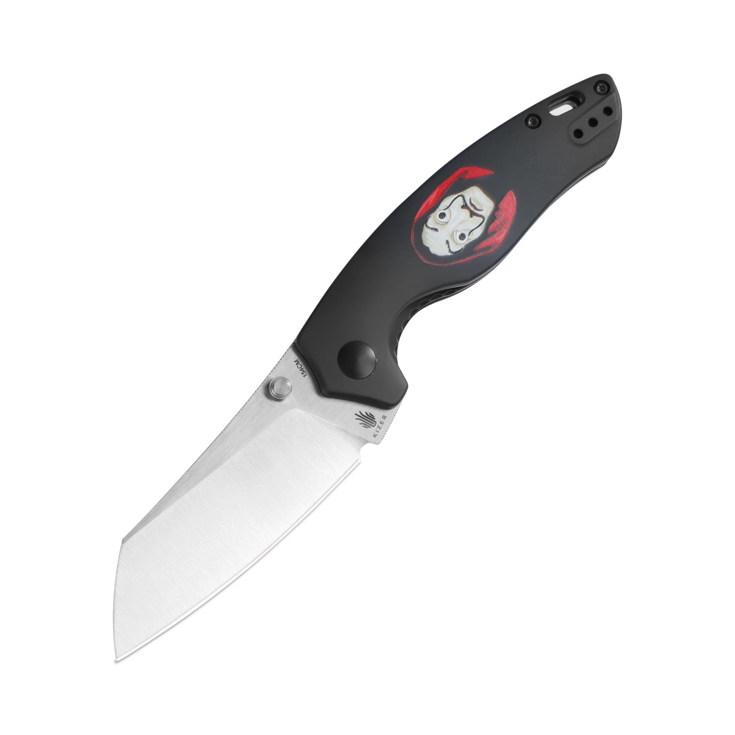 Kizer Friday Club | Towser K | Black Aluminum Handle |3.39” 154CM Blade | V4593KFC