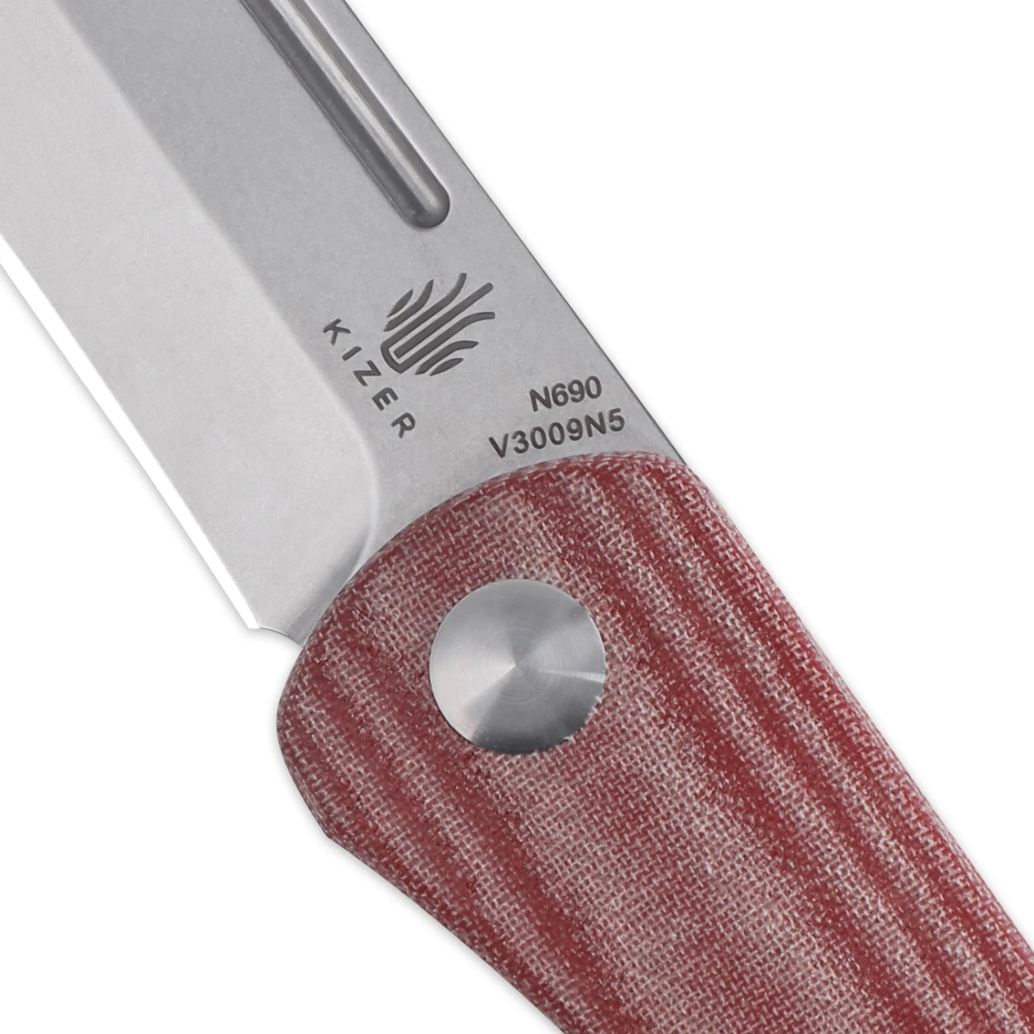 Kizer Pinch Micarta Red V3009N5 (3.04" Stonewash) - Image 3