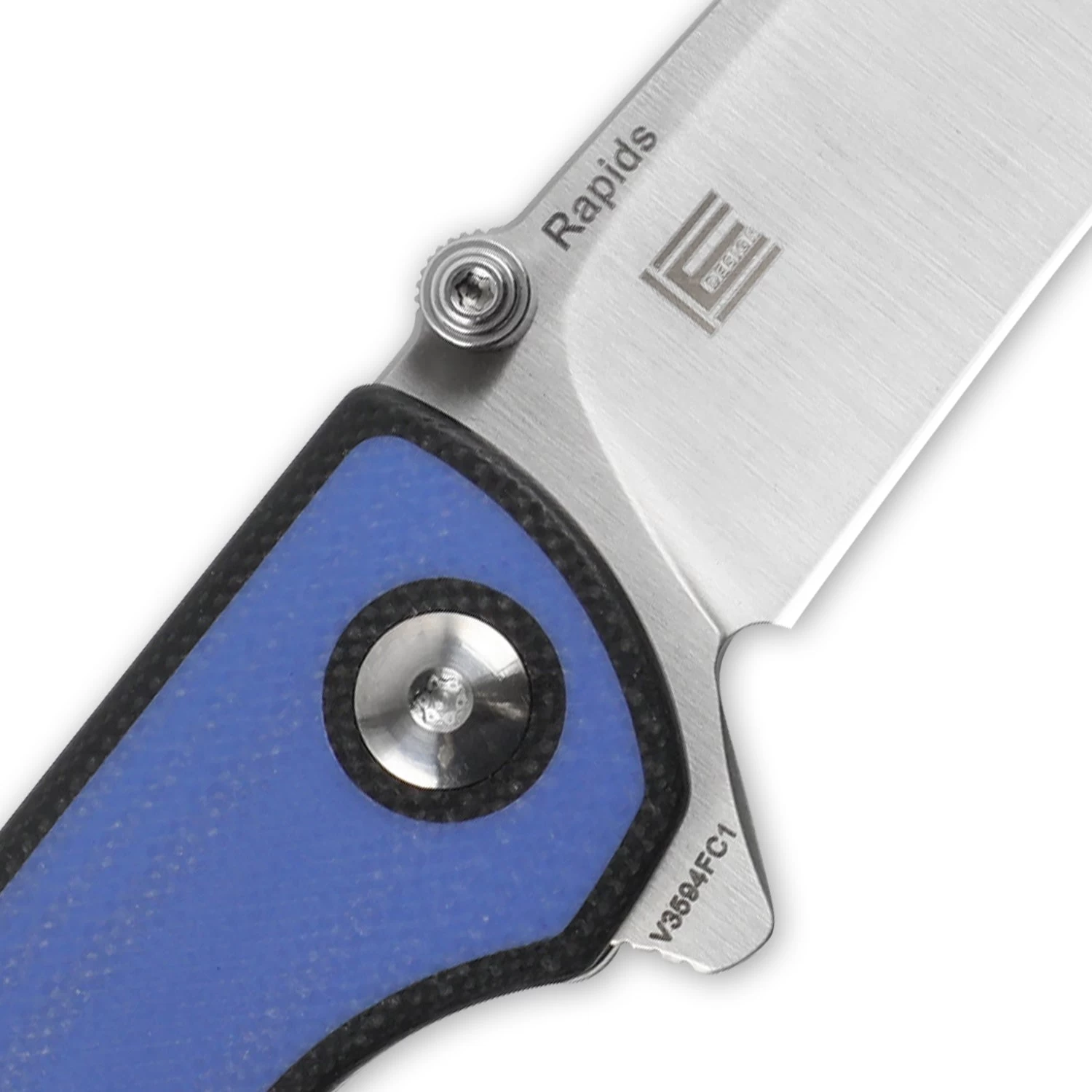 Kizer Rapids Black And Blue G10 Handle V3594FC1 (3.46'' Satin) - Image 4