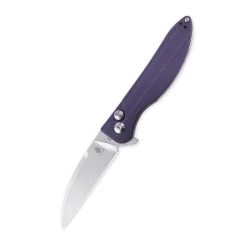 Kizer Swaggs Swayback Button Lock Knife Purple G-10 V3566N1 (2.99" SW)