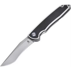 Kizer 4510A2 Matanzas Framelock Steel Curved Blade Knife With Titanium Handle