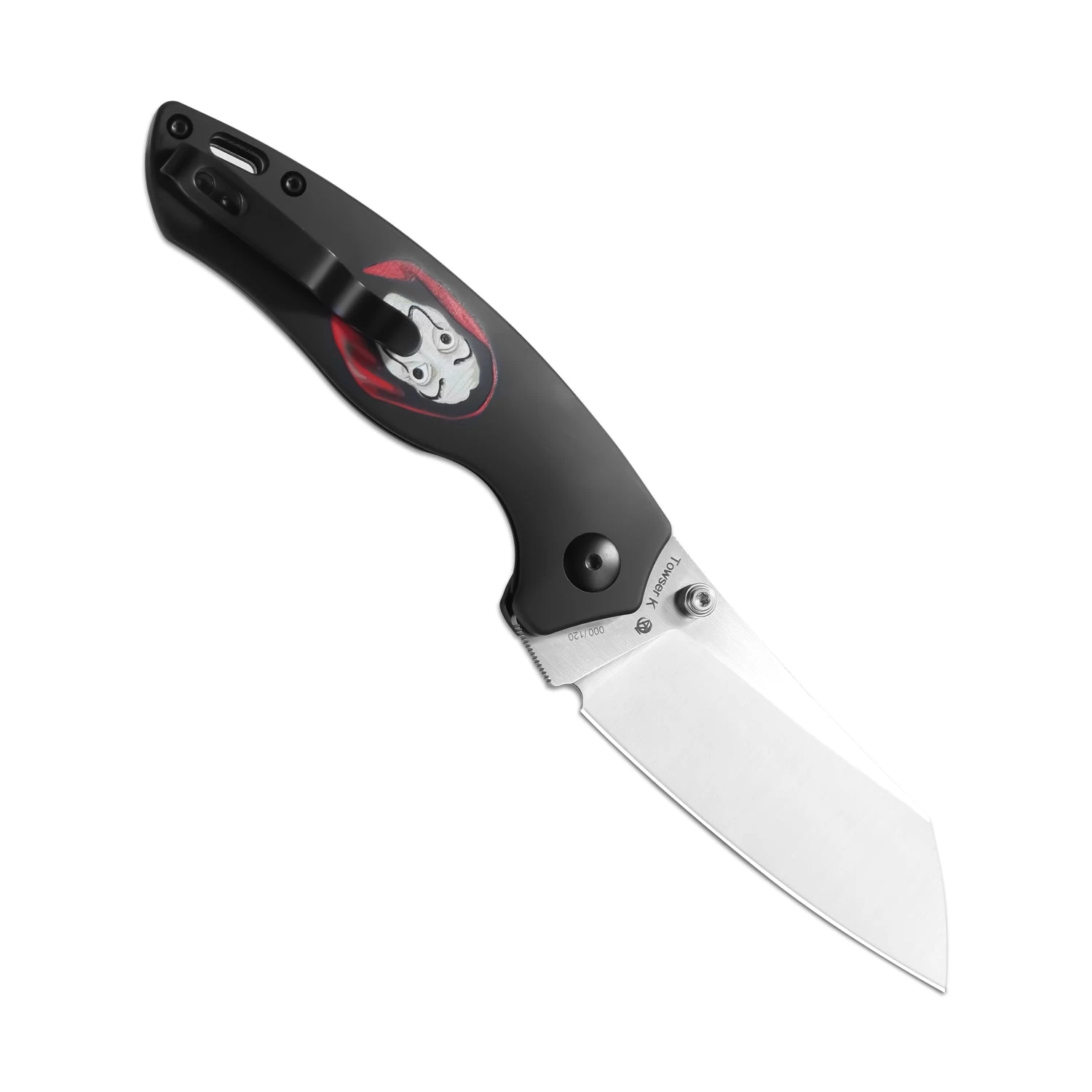Kizer Friday Club | Towser K | Black Aluminum Handle |3.39” 154CM Blade | V4593KFC - Image 2