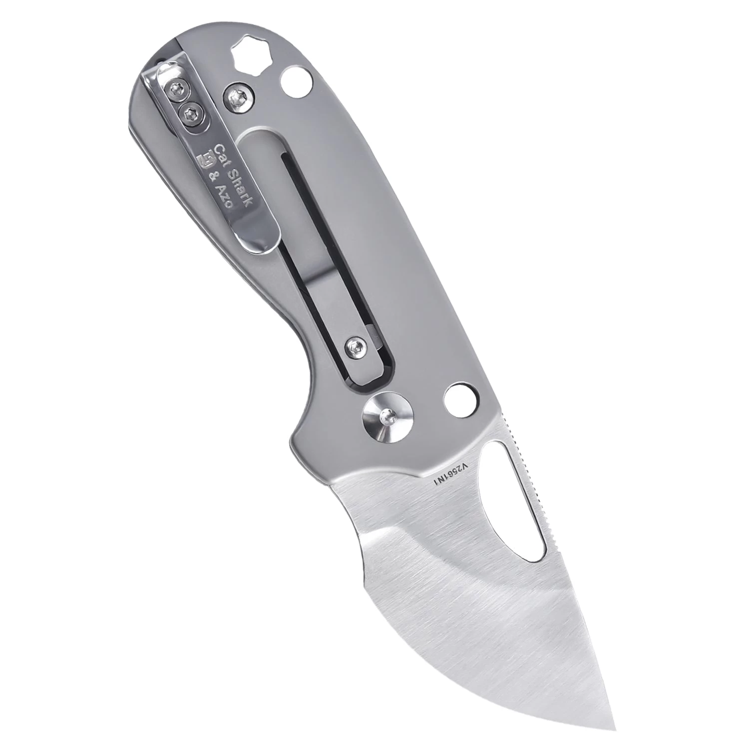 Kizer Catshark G10/Titanium Gray V2561N1(1.9" Satin) - Image 2