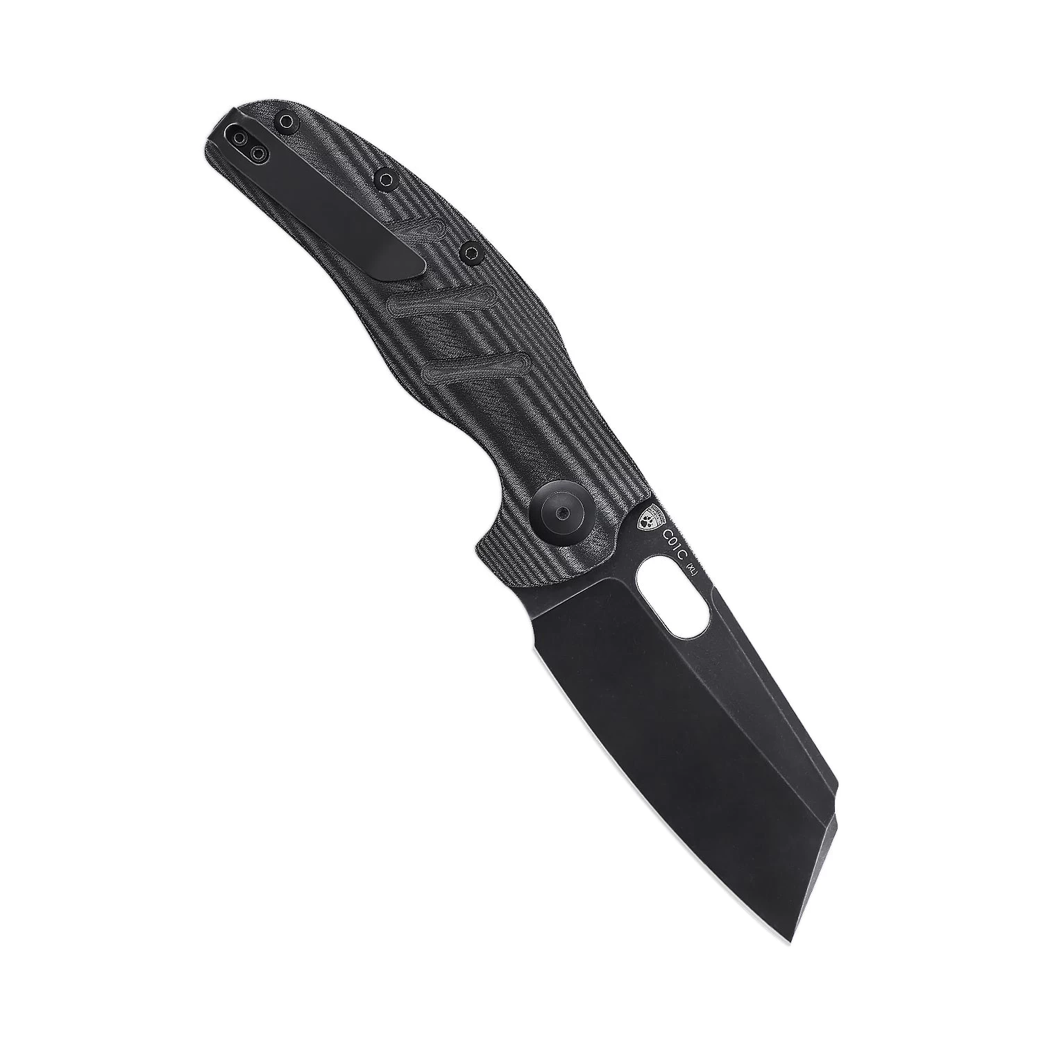 Kizer Sheepdog C01c(XL) Black Micarta Handle V5488C5 (3.95" Black Stonewash) - Image 2