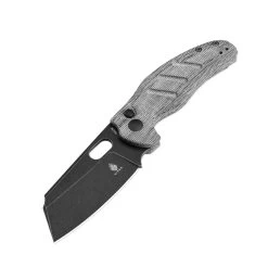 Kizer C01C 154CM Blade Button Lock Micarta Handle V4488BC1 (3.29" Black Stonewash)