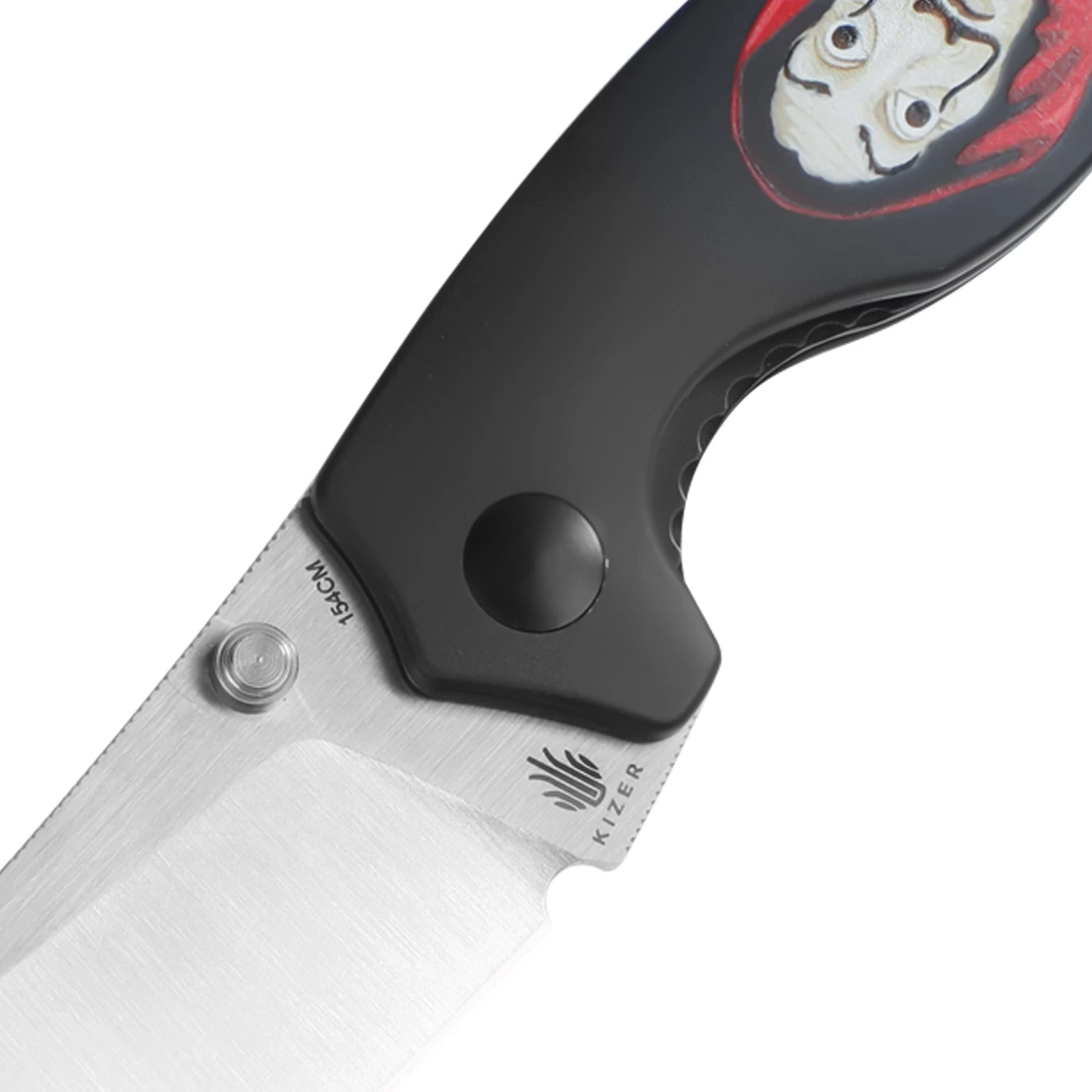 Kizer Friday Club | Towser K | Black Aluminum Handle |3.39” 154CM Blade | V4593KFC - Image 3