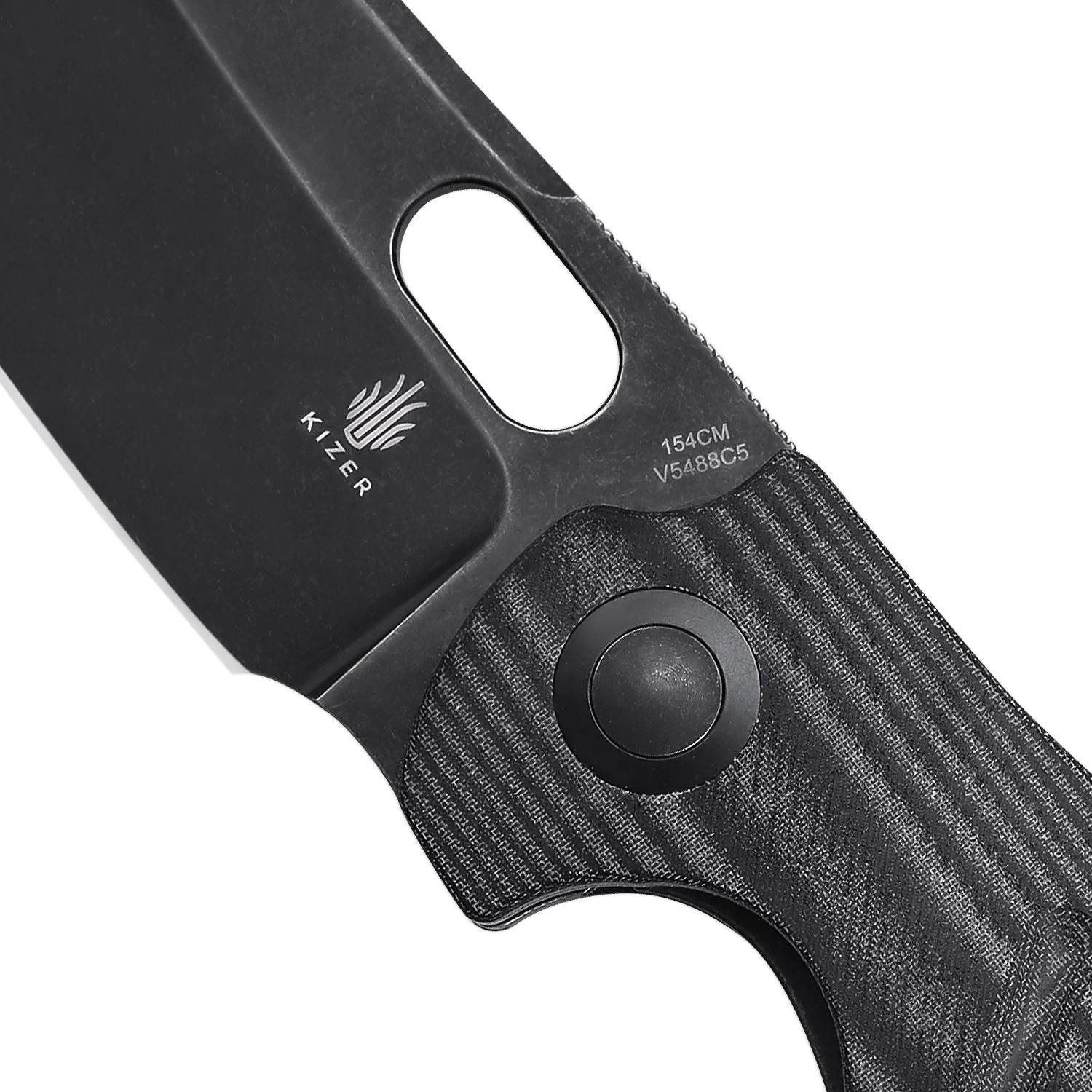Kizer Sheepdog C01c(XL) Black Micarta Handle V5488C5 (3.95" Black Stonewash) - Image 3