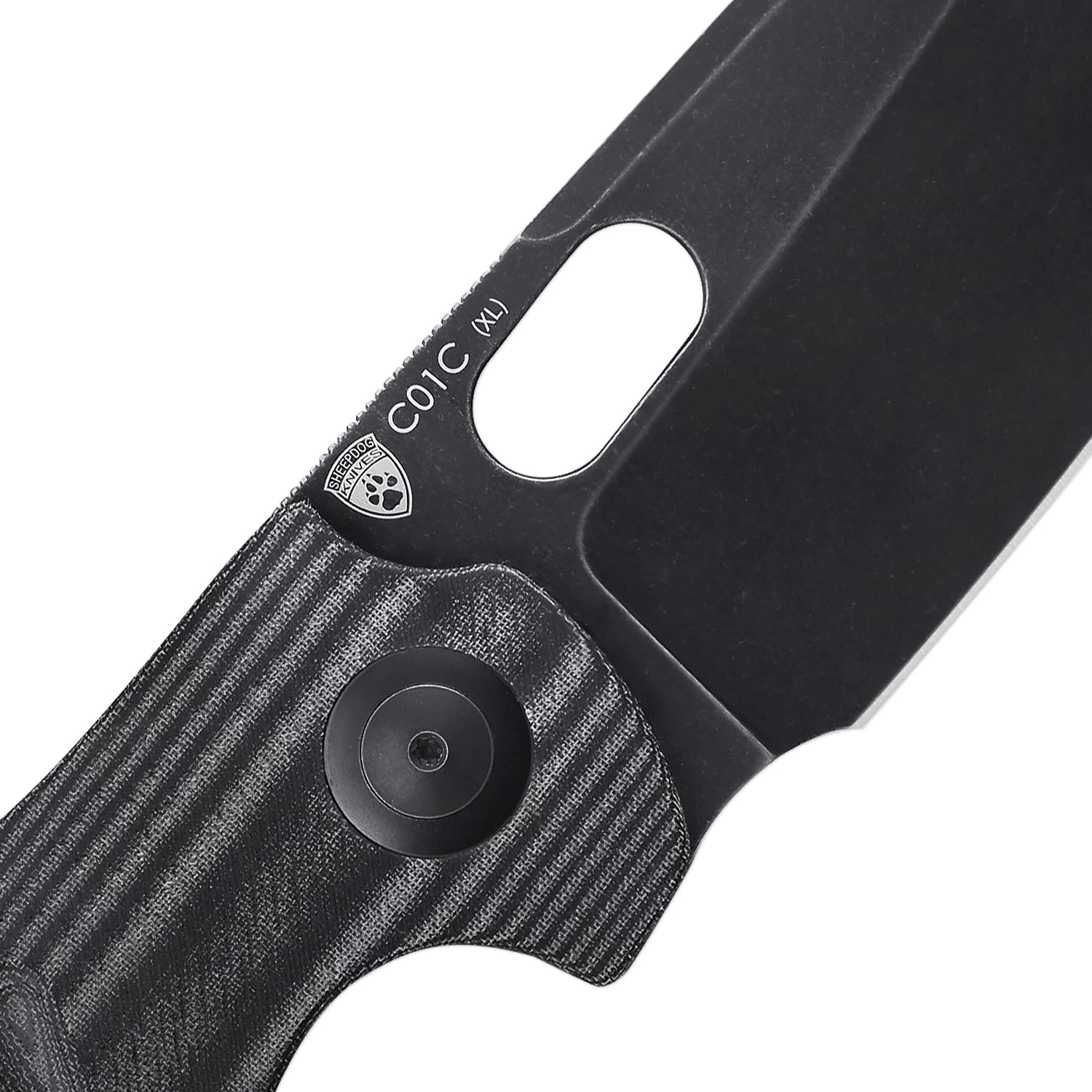Kizer Sheepdog C01c(XL) Black Micarta Handle V5488C5 (3.95" Black Stonewash) - Image 4