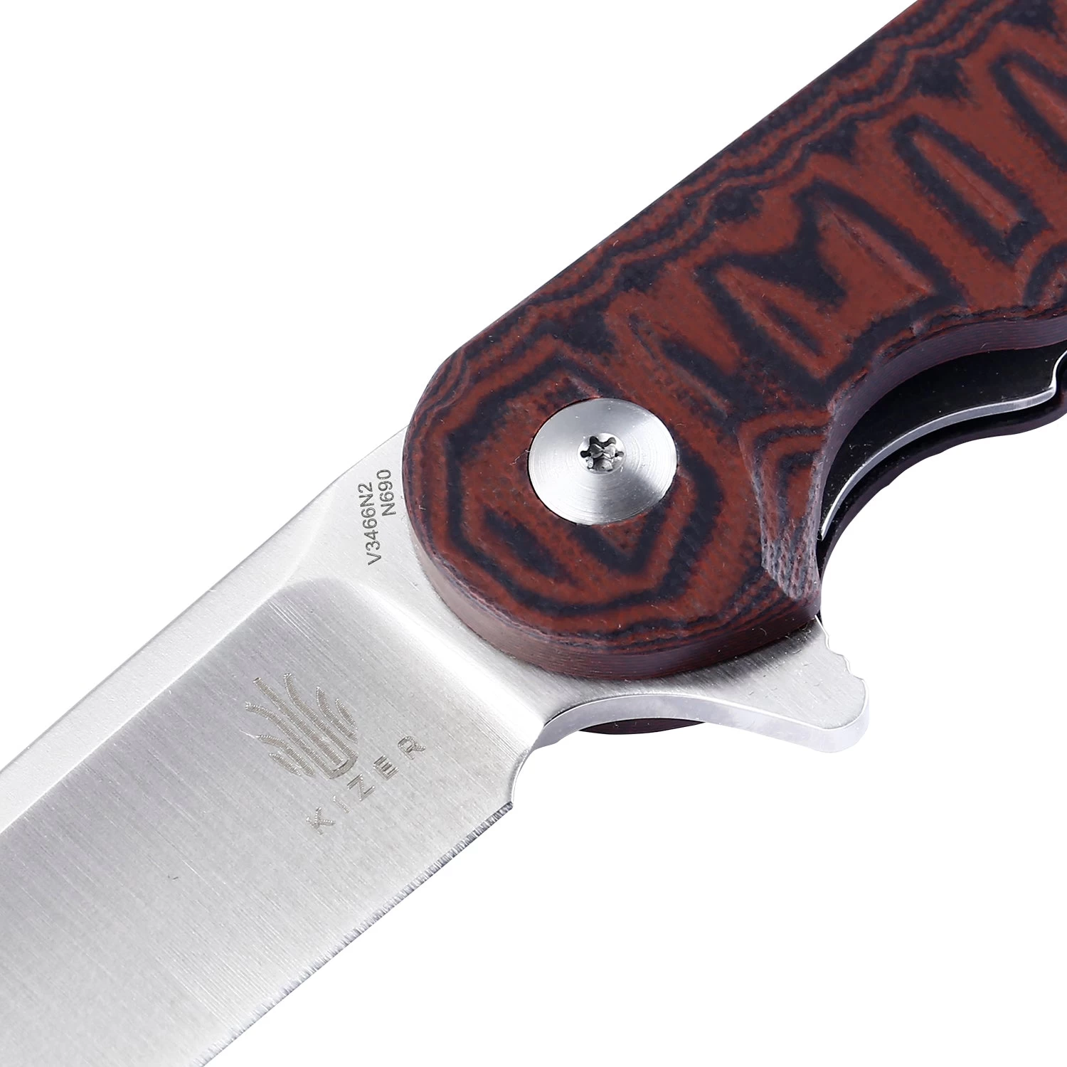 Kizer DUKES G10 Black &Red V3466N2 (3" Stain) - Image 3
