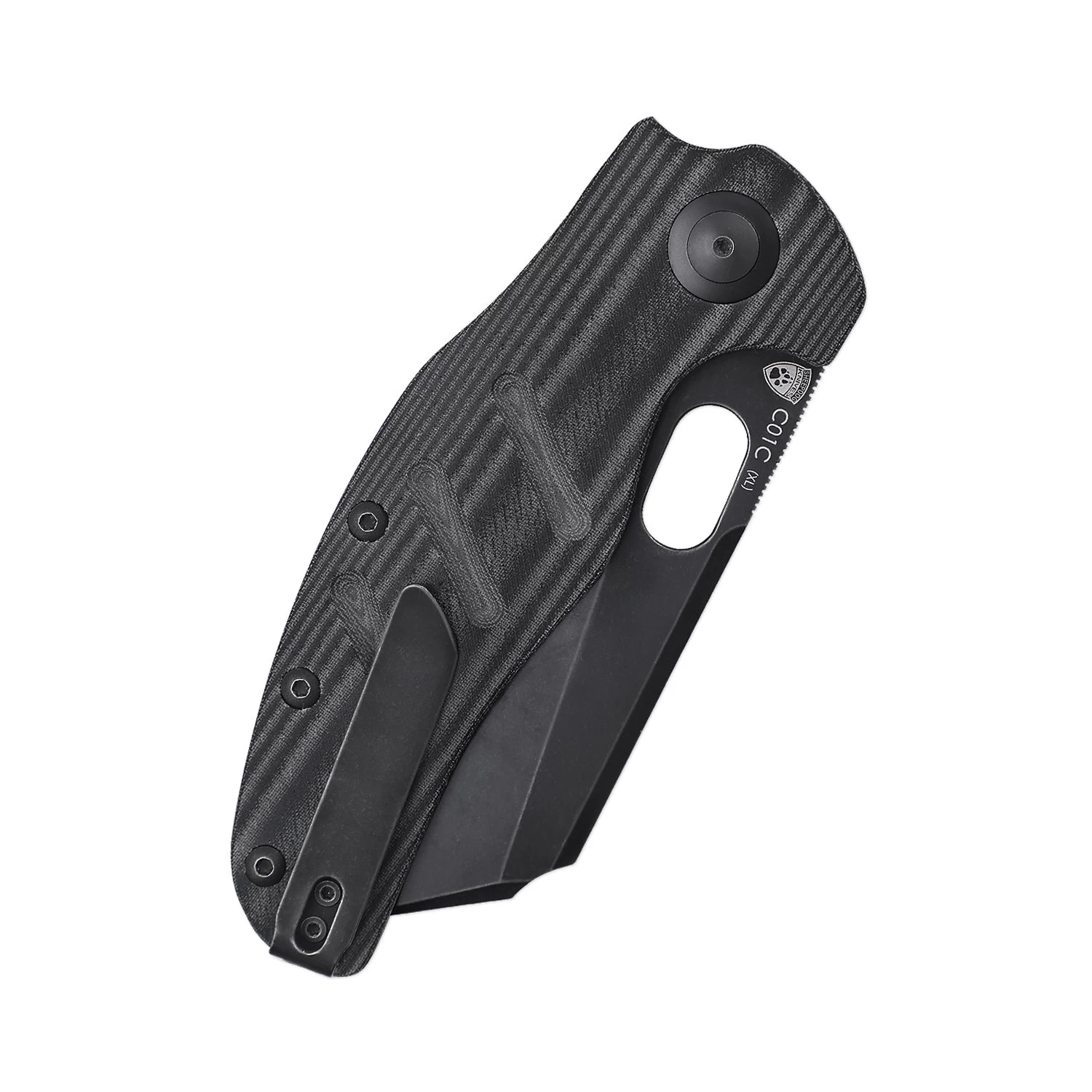 Kizer Sheepdog C01c(XL) Black Micarta Handle V5488C5 (3.95" Black Stonewash) - Image 6