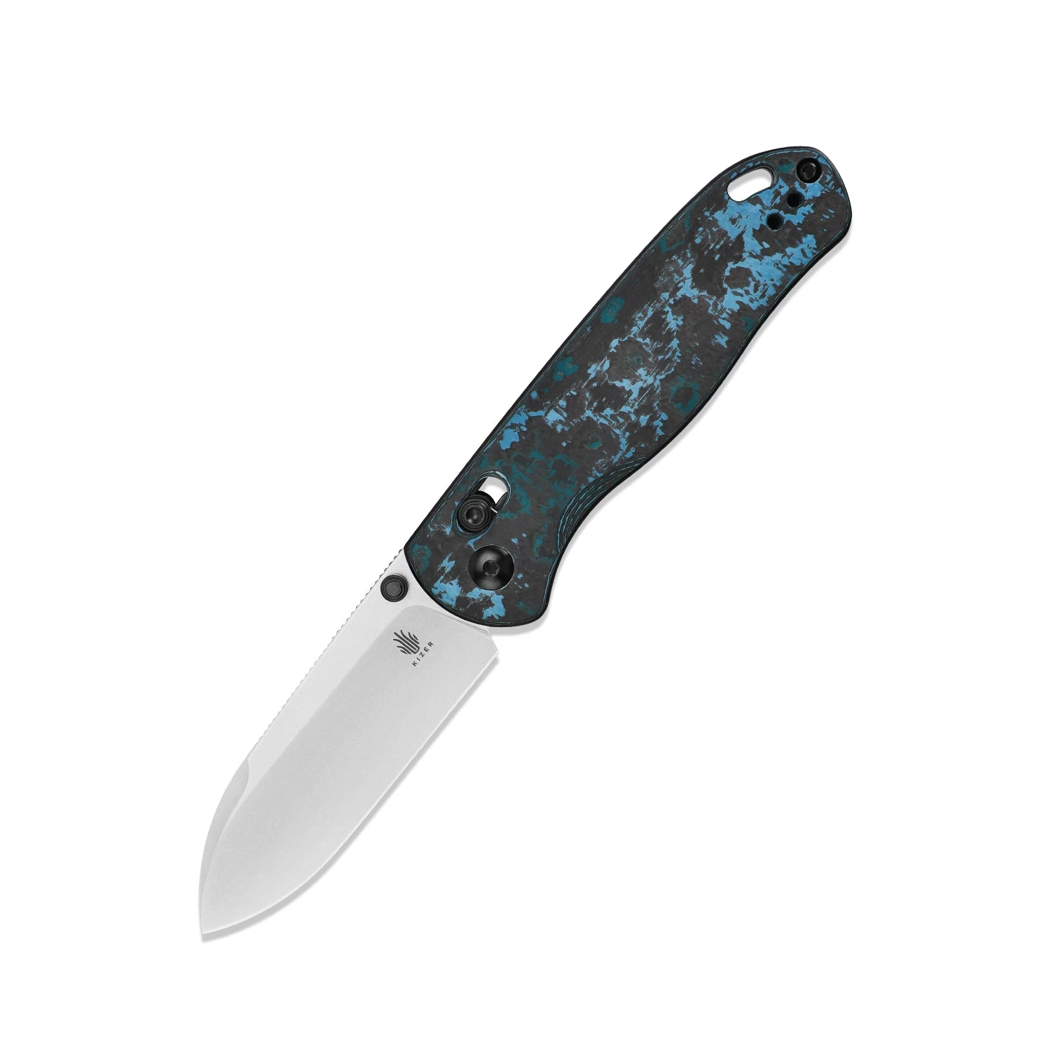Kizer Azo Drop Bear Elmax Blade Clutch Lock Fatcarbon Ki3619A2 (2.97" Satin)