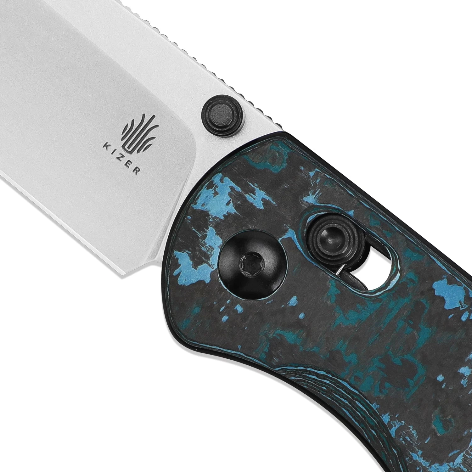 Kizer Azo Drop Bear Elmax Blade Clutch Lock Fatcarbon Ki3619A2 (2.97" Satin) - Image 3