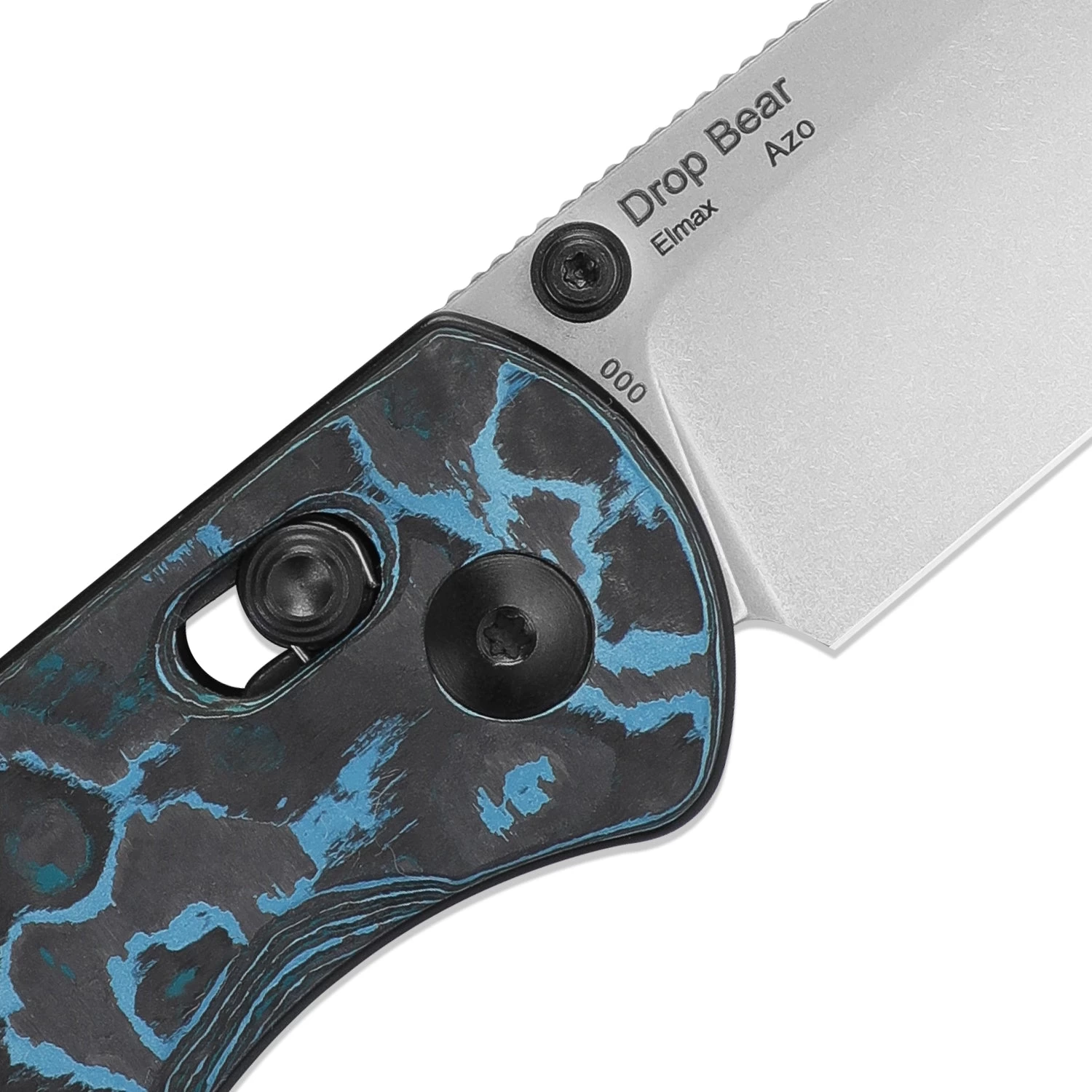Kizer Azo Drop Bear Elmax Blade Clutch Lock Fatcarbon Ki3619A2 (2.97" Satin) - Image 4