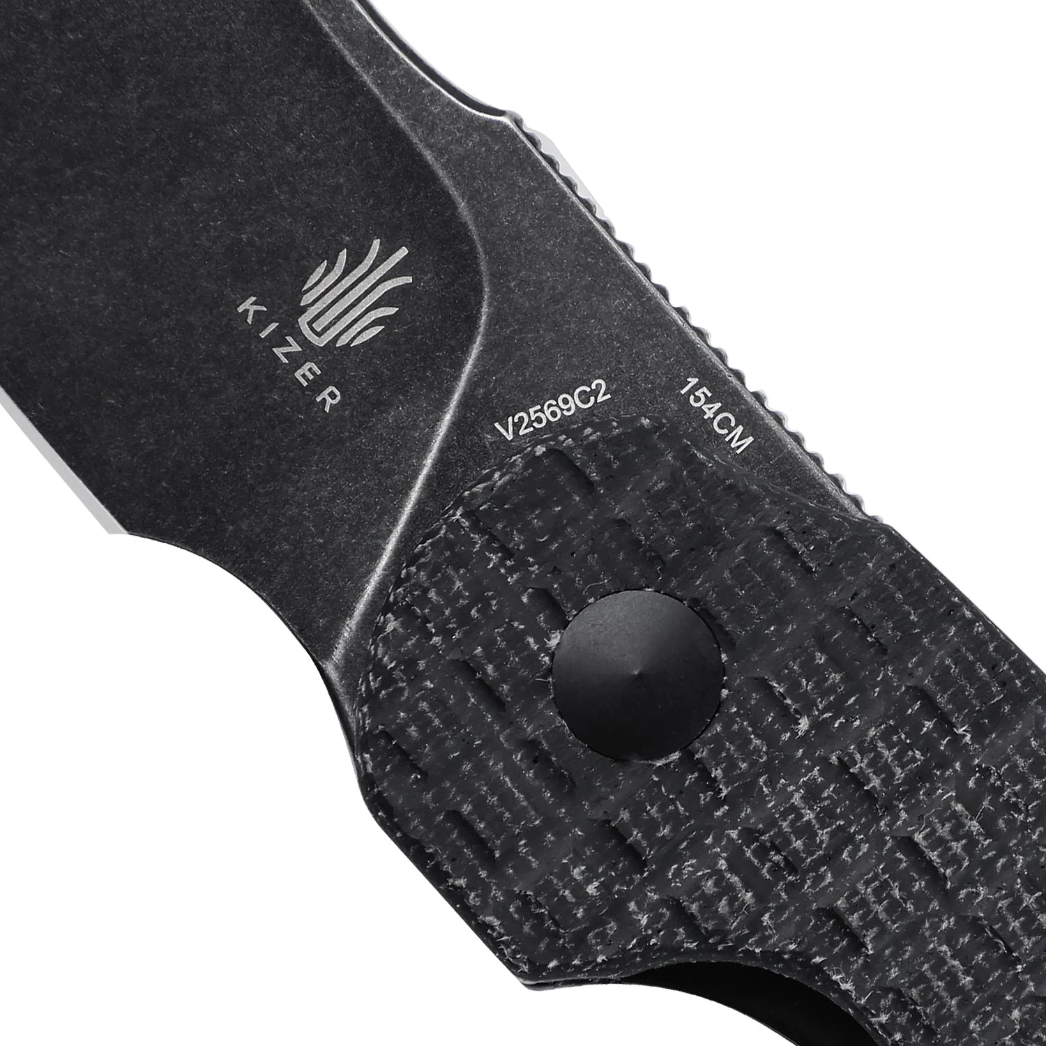 Kizer October Mini Liner Lock Knife Black Micarta (2.54" Black Stonewash) V2569C2 - Image 3