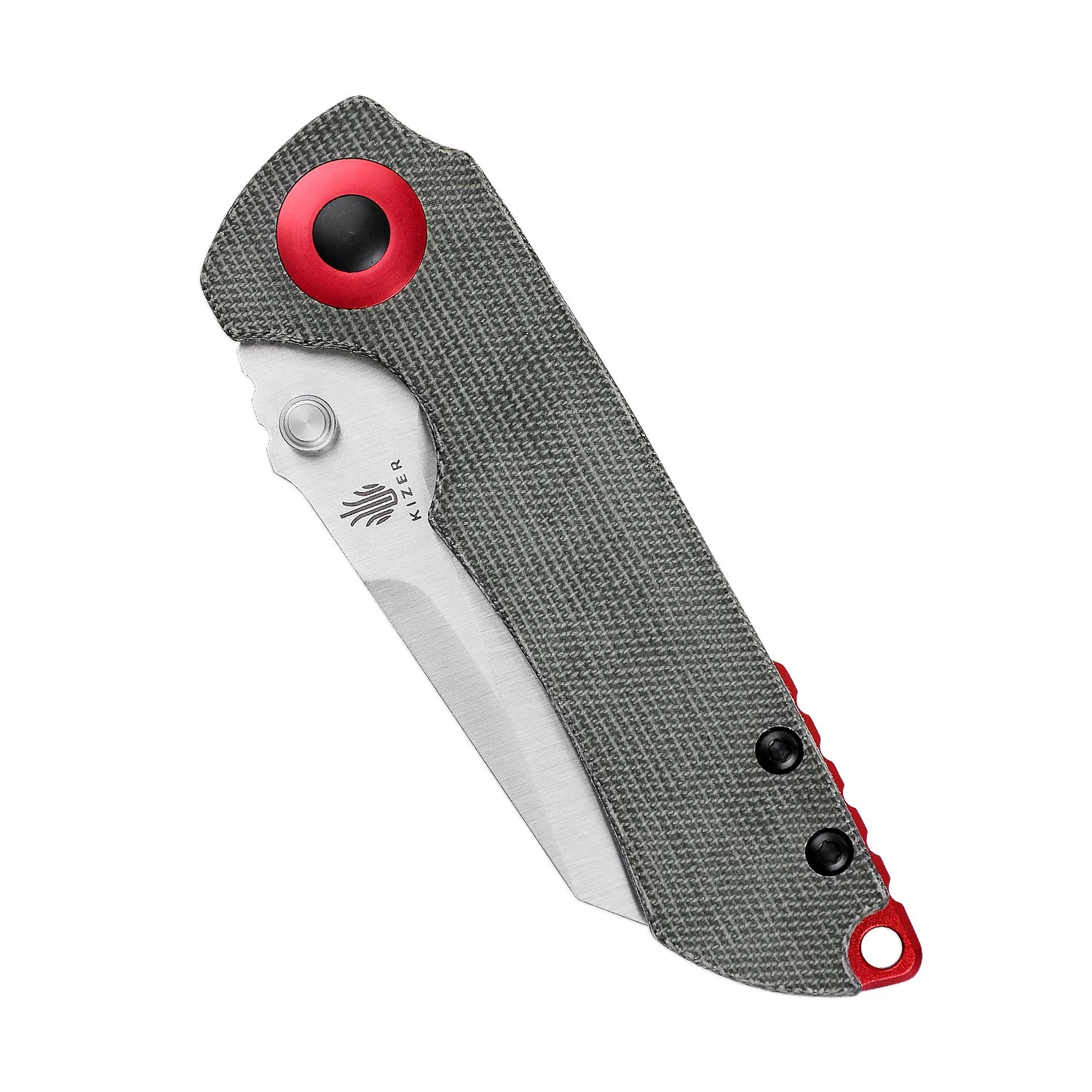 Kizer Critical Mini Liner Lock Knife Green Micarta V3508C1 (3" Satin) - Image 6