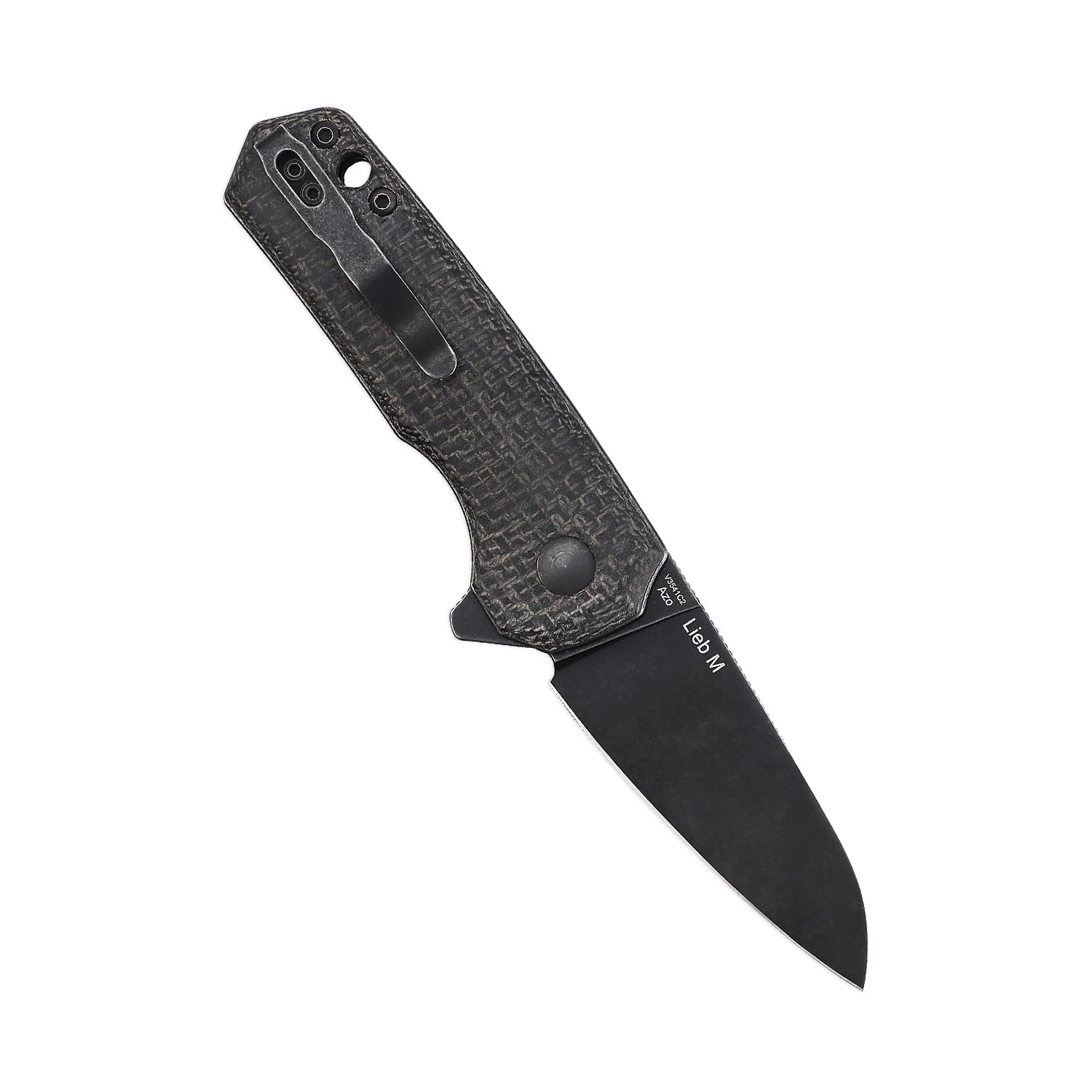 Kizer Azo Lieb M Button Lock Black Micarta V3541C2 (2.98" Black SW) - Image 2