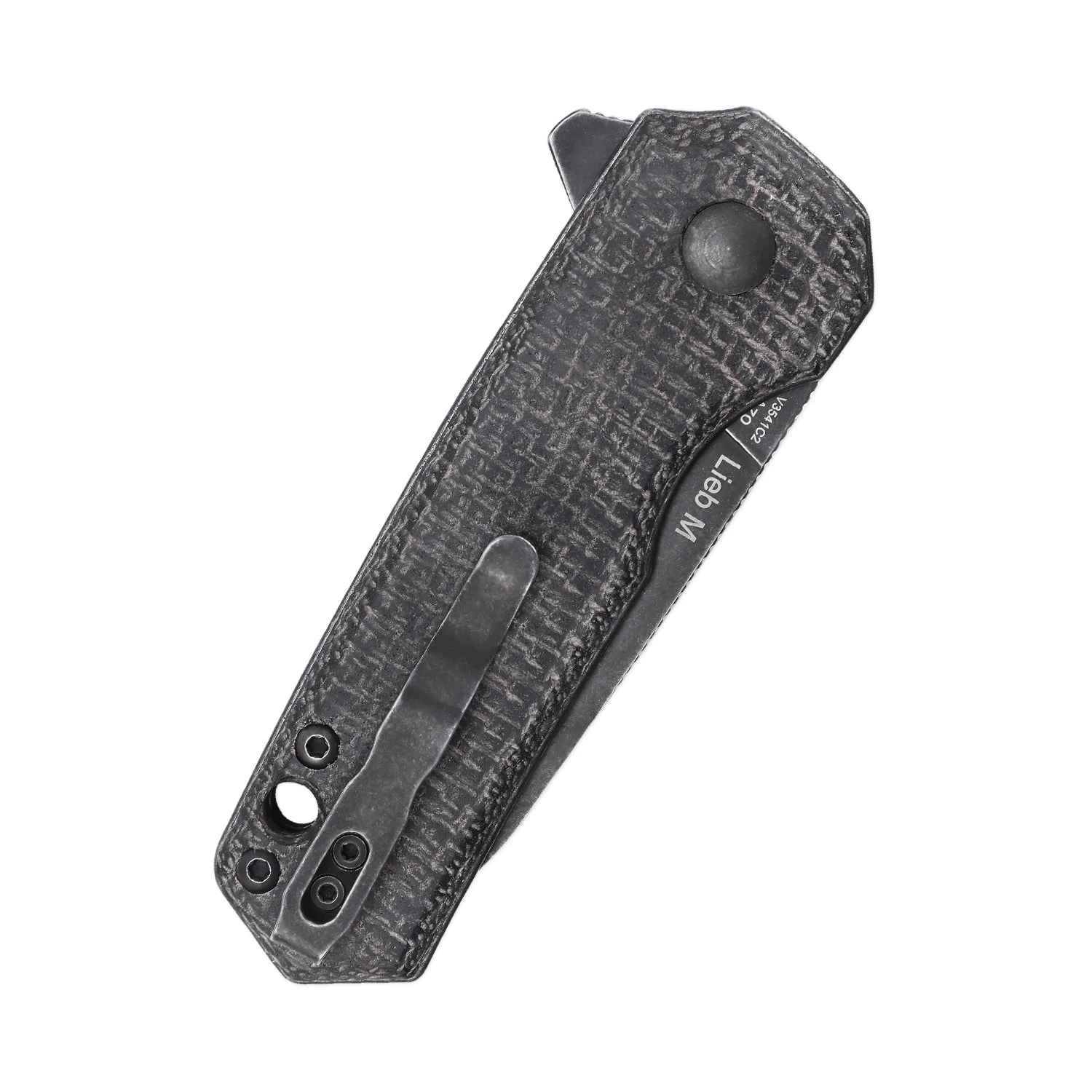 Kizer Azo Lieb M Button Lock Black Micarta V3541C2 (2.98" Black SW) - Image 6