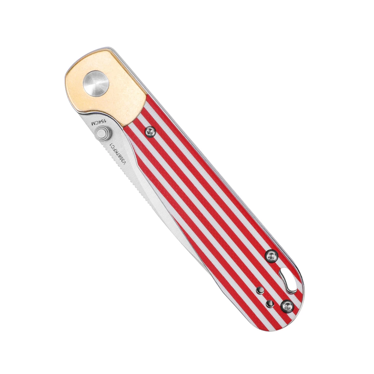 Kizer Friday Club | PPY | 3.3" 154CM Blade | Brass & G10 Handle | V3587KFC1 - Image 5