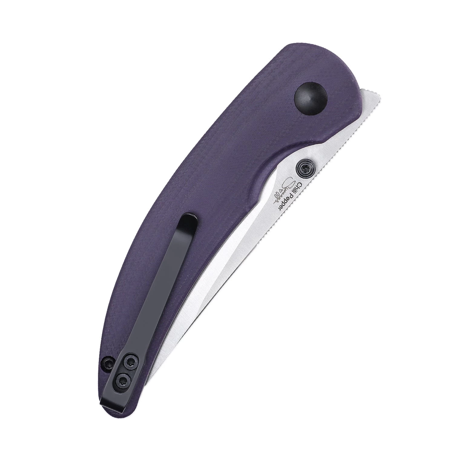 Kizer Chili Pepper Button Lock Purple G10 V3601C2 (3.03" Satin) - Image 6