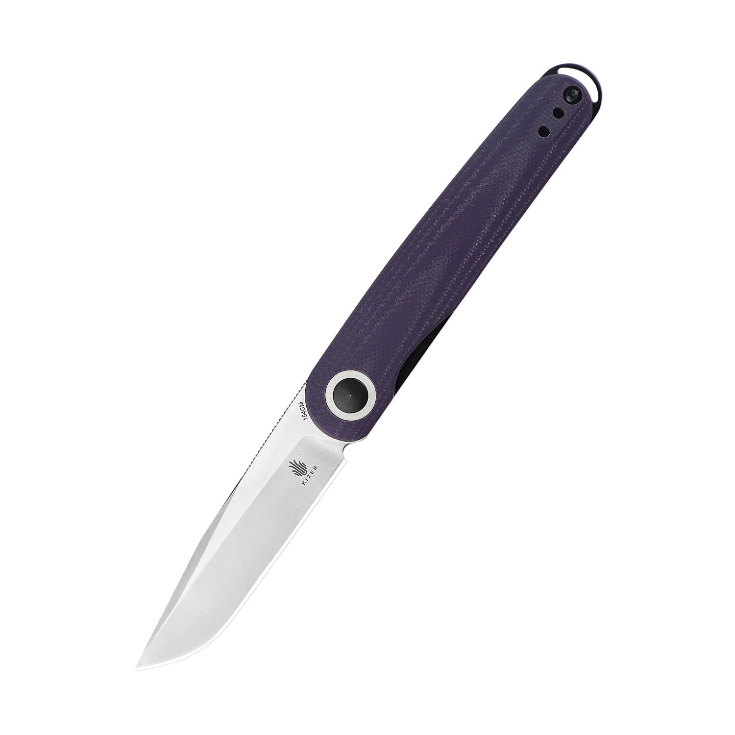 Kizer Azo Squidward Liner Lock Knife Purple G-10 (2.81" Satin) V3604C1