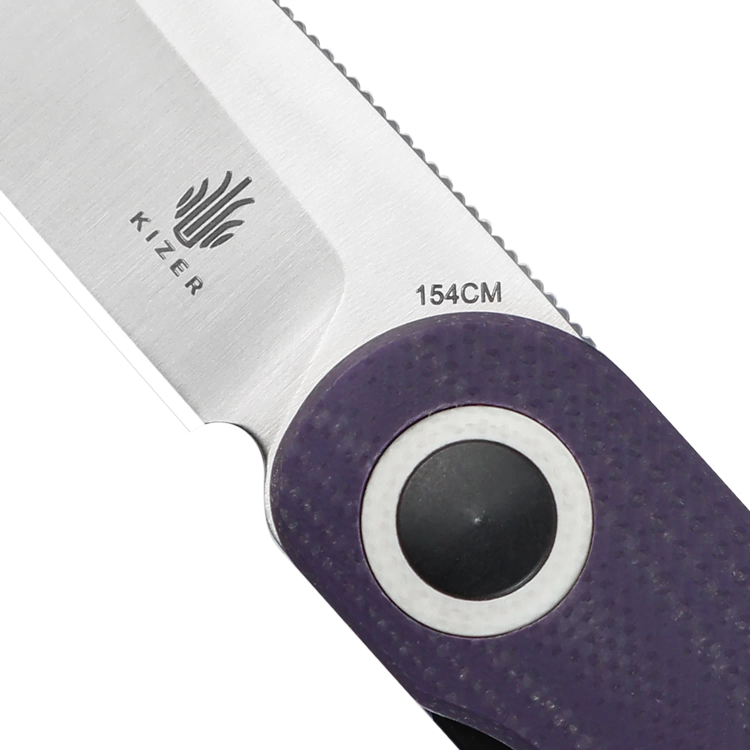 Kizer Azo Squidward Liner Lock Knife Purple G-10 (2.81" Satin) V3604C1 - Image 4