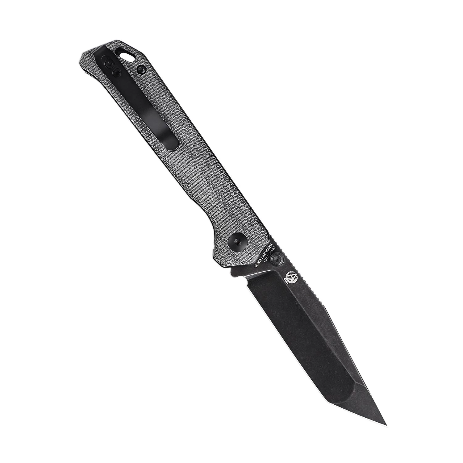 Kizer Begleiter2 Micarta Black V4458.2TC1 (3.43" Black Stonewash) - Image 2
