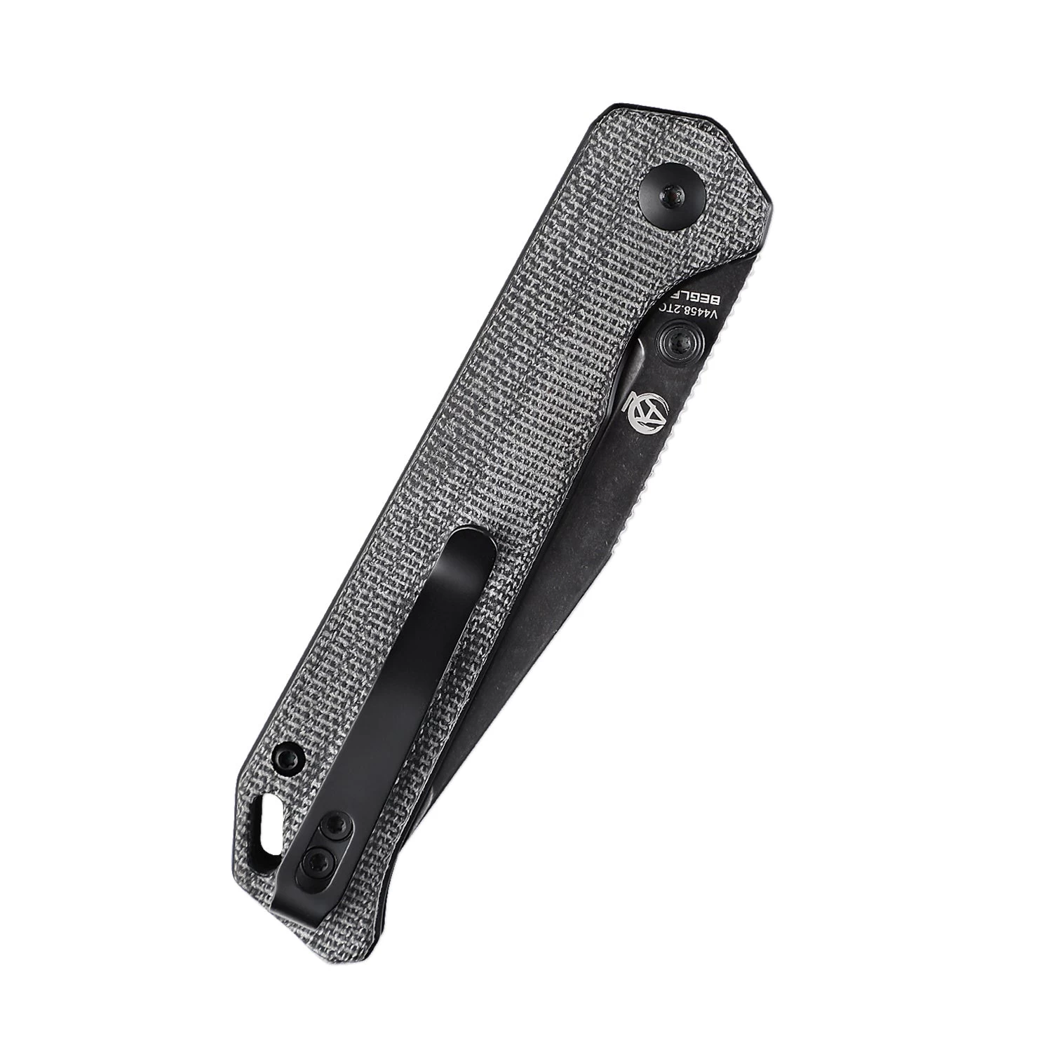 Kizer Begleiter2 Micarta Black V4458.2TC1 (3.43" Black Stonewash) - Image 6