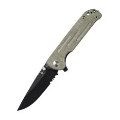 Kizer Justice Liner Lock Knife Micarta Green V4543N4