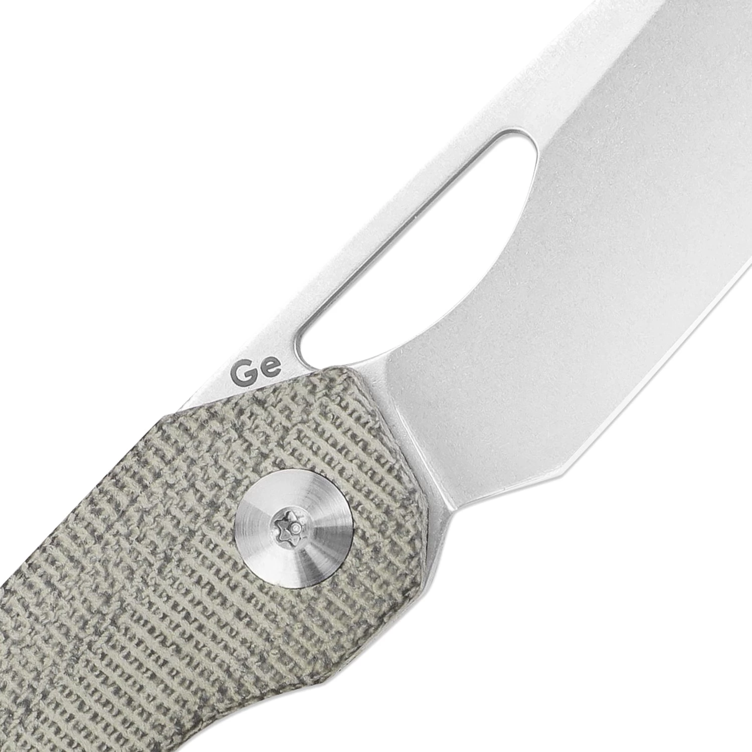 Kizer Genie 154CM Blade Green Micarta V4545C1 (3.40" Stonewash) - Image 4