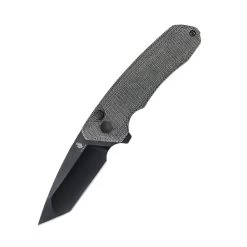 Kizer Mad Tanto Button Lock Knife Black Micarta Handle V4602C1 (3.31" Black)